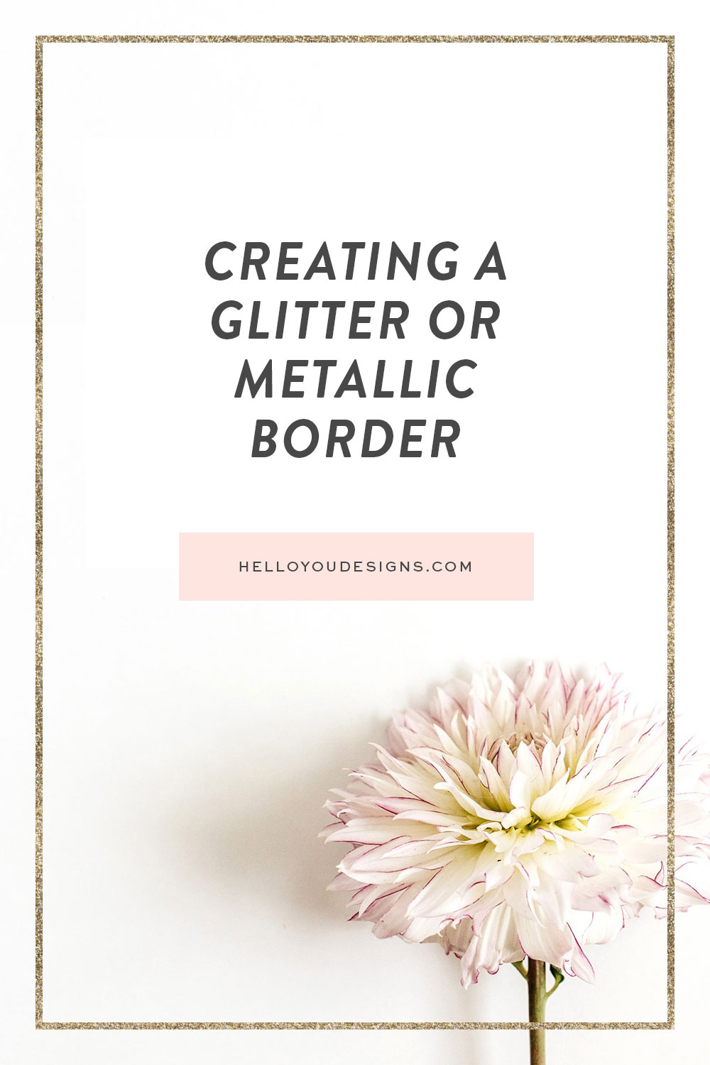 Creating a metallic or glitter border